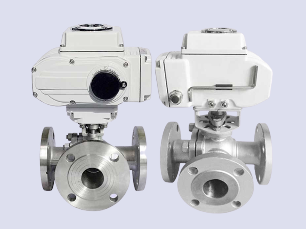Budmore Flange 3 way Electric  Ball Valve